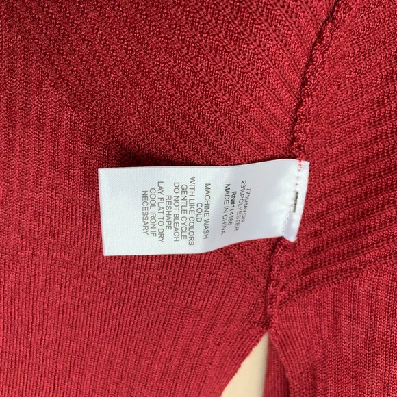 Cardigan Sweater red knit open front petite large - Picture 10 of 10